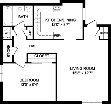 Haynes Garden Apartments One Bedroom